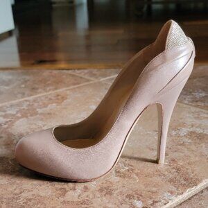 Valentino  Beige Crystal Embellished Pump Heels New@! Eur 37.5